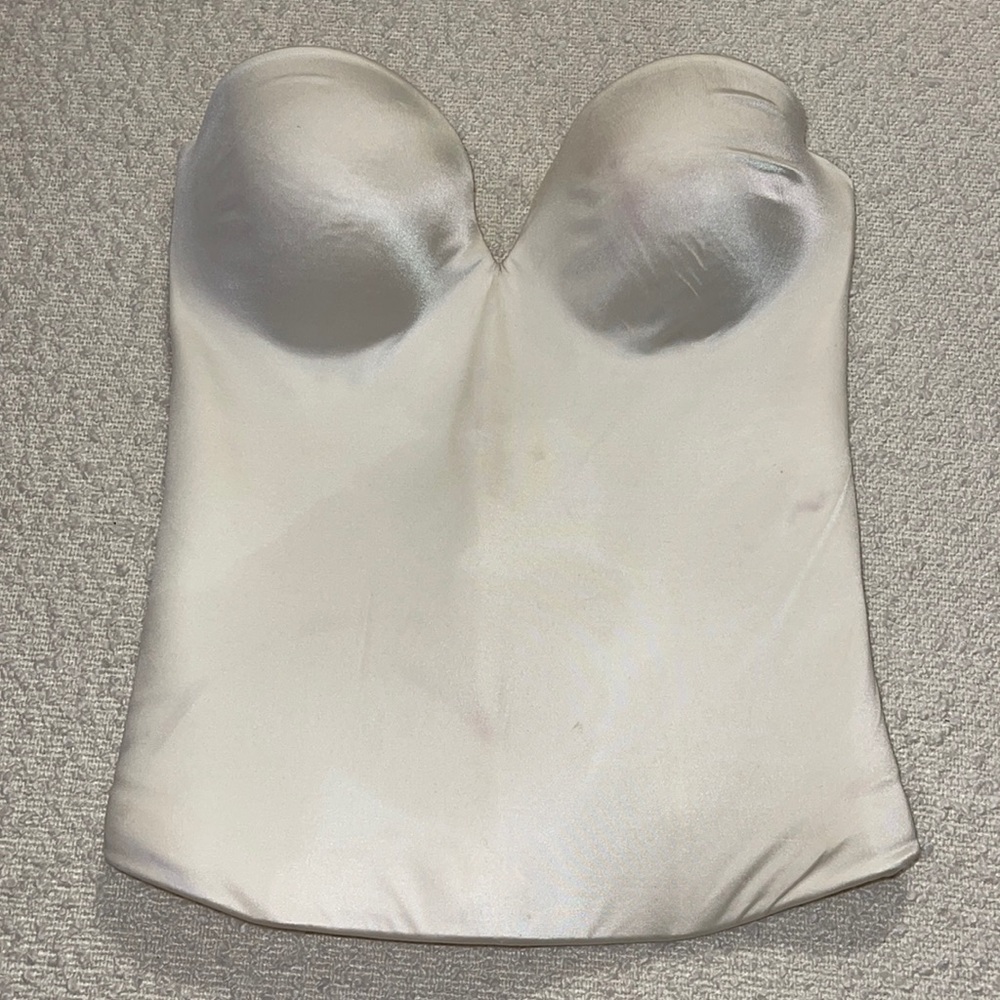 Fine Lines 34D bridal corset shape wear low back bra